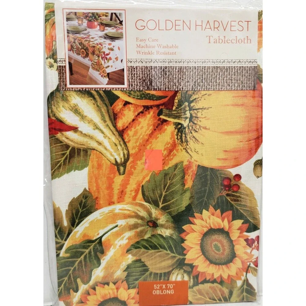 Printed Linen Tablecloth 52